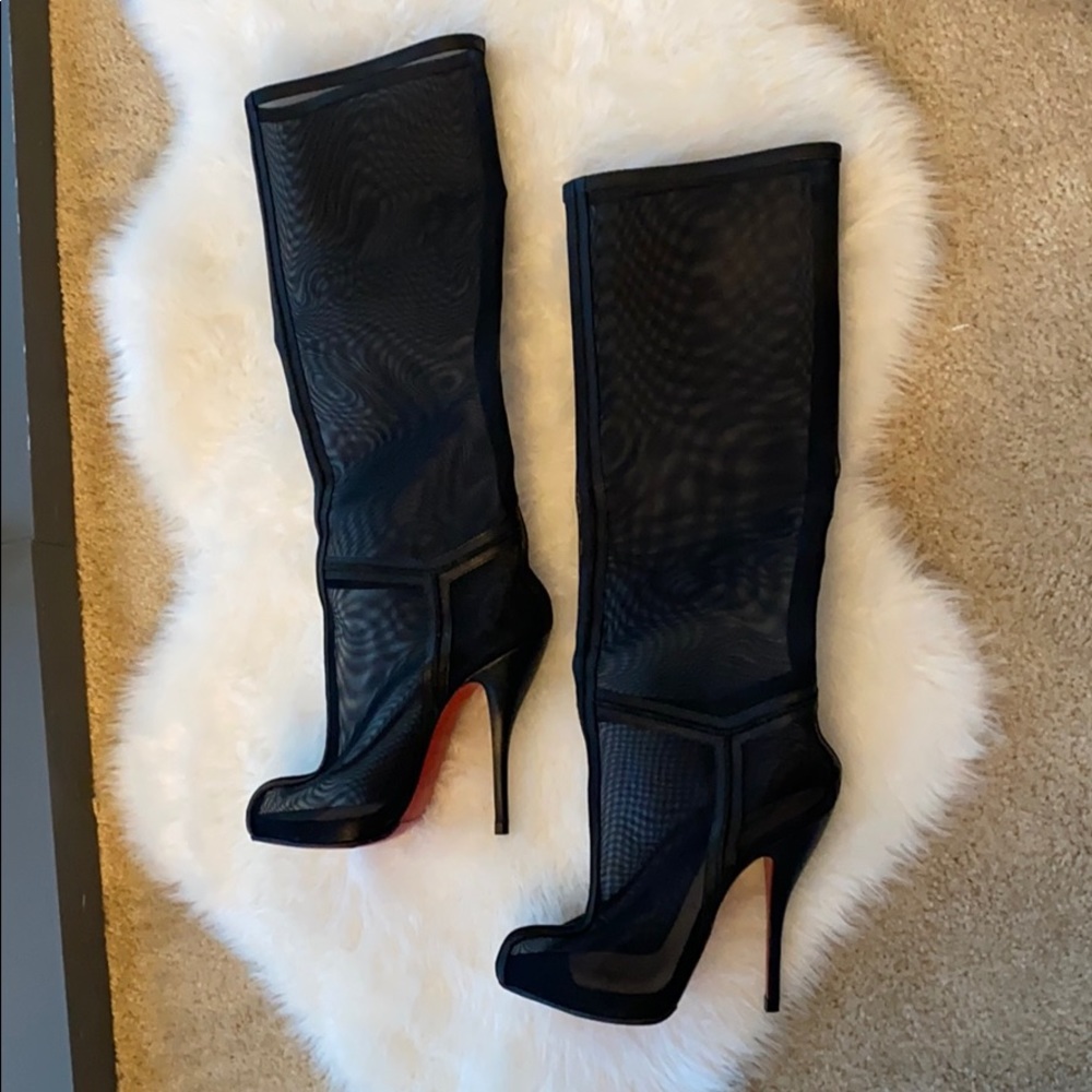 Christian Louboutin Black Madame Est Nue Boots